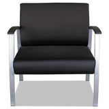 Alera Metalounge Series Bariatric Guest Chair, 30.51'' X 26.96'' X 33.46'', Black Seat-black Back, Silver Base