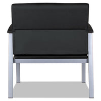 Alera Metalounge Series Bariatric Guest Chair, 30.51'' X 26.96'' X 33.46'', Black Seat-black Back, Silver Base