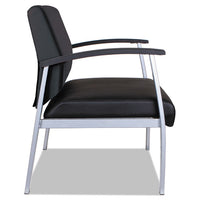 Alera Metalounge Series Bariatric Guest Chair, 30.51'' X 26.96'' X 33.46'', Black Seat-black Back, Silver Base