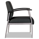 Alera Metalounge Series Mid-back Guest Chair, 24.60'' X 26.96'' X 33.46'', Black Seat-black Back, Silver Base