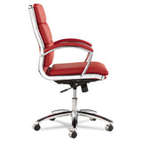 Alera Neratoli Mid-back Slim Profile Chair, Supports Up To 275 Lbs, Red Seat-red Back, Chrome Base