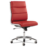 Alera Neratoli Mid-back Slim Profile Chair, Supports Up To 275 Lbs, Red Seat-red Back, Chrome Base