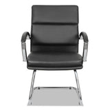 Alera Neratoli Slim Profile Guest Chair, 23.81'' X 27.16'' X 36.61'', Black Seat-black Back, Chrome Base