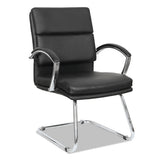 Alera Neratoli Slim Profile Guest Chair, 23.81'' X 27.16'' X 36.61'', Black Seat-black Back, Chrome Base