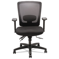 Alera Envy Series Mesh Mid-back Multifunction Chair, Supports Up To 250 Lbs., Black Seat-black Back, Black Base