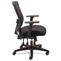 Alera Envy Series Mesh Mid-back Multifunction Chair, Supports Up To 250 Lbs., Black Seat-black Back, Black Base