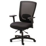 Alera Envy Series Mesh Mid-back Multifunction Chair, Supports Up To 250 Lbs., Black Seat-black Back, Black Base