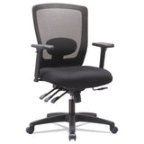 Alera Envy Series Mesh Mid-back Multifunction Chair, Supports Up To 250 Lbs., Black Seat-black Back, Black Base