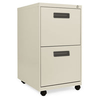 Two-drawer Metal Pedestal File, 14.96w X 19.29d X 21.65h, Charcoal