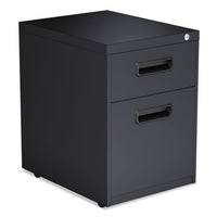 Two-drawer Metal Pedestal File, 14.96w X 19.29d X 21.65h, Charcoal