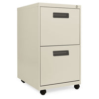 Two-drawer Metal Pedestal File, 14.96w X 19.29d X 21.65h, Light Gray