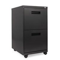 Two-drawer Metal Pedestal File, 14.96w X 19.29d X 27.75h, Charcoal