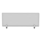 Polycarbonate Privacy Panel, 47w X 0.50d X 18h, Silver-clear