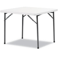 Square Plastic Folding Table, 36w X 36d X 29 1-4h, White