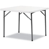 Square Plastic Folding Table, 36w X 36d X 29 1-4h, White