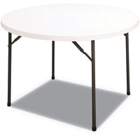 Round Plastic Folding Table, 60 Dia X 29 1-4h, White