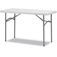 Rectangular Plastic Folding Table, 96w X 30d X 29 1-4h, Gray