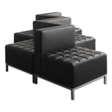 Alera Qub Series Powered Armless L Sectional, 26.38w X 26.38d X 30.5h, Black