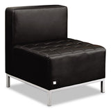 Alera Qub Series Powered Armless L Sectional, 26.38w X 26.38d X 30.5h, Black