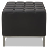 Alera Qub Series Ottoman, 26.38w X 21.5d X 17.5h, Black