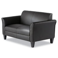Alera Reception Lounge Furniture, Loveseat, 55.5w X 31.5d X 32h, Black
