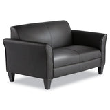 Alera Reception Lounge Furniture, Loveseat, 55.5w X 31.5d X 32h, Black