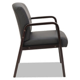 Alera Reception Lounge Wl Series Guest Chair, 24.21'' X 26.14'' X 32.67'', Black Seat-black Back, Espresso Base