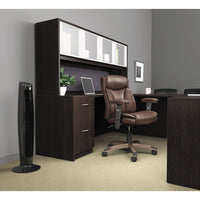 Alera Reception Lounge Wl Series Guest Chair, 24.21'' X 26.14'' X 32.67'', Black Seat-black Back, Espresso Base