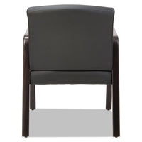 Alera Reception Lounge Wl Series Guest Chair, 24.21'' X 26.14'' X 32.67'', Black Seat-black Back, Espresso Base