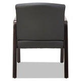 Alera Reception Lounge Wl Series Guest Chair, 24.21'' X 26.14'' X 32.67'', Black Seat-black Back, Espresso Base