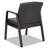 Alera Reception Lounge Wl Series Guest Chair, 24.21'' X 26.14'' X 32.67'', Black Seat-black Back, Espresso Base