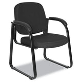 Alera Genaro Series Half-back Sled Base Guest Chair, 24.63" X 26.63" X 34", Black Seat-black Back, Black Base
