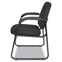 Alera Genaro Series Half-back Sled Base Guest Chair, 24.63" X 26.63" X 34", Black Seat-black Back, Black Base