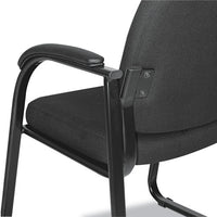 Alera Genaro Series Half-back Sled Base Guest Chair, 24.63" X 26.63" X 34", Black Seat-black Back, Black Base