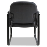 Alera Genaro Series Half-back Sled Base Guest Chair, 24.63" X 26.63" X 34", Black Seat-black Back, Black Base