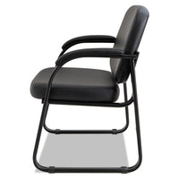 Alera Genaro Series Half-back Sled Base Guest Chair, 24.63" X 26.63" X 34", Black Seat-black Back, Black Base