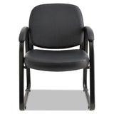 Alera Genaro Series Half-back Sled Base Guest Chair, 24.63" X 26.63" X 34", Black Seat-black Back, Black Base