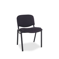 Alera Continental Series Stacking Chairs, Black Seat-black Back, Black Base, 4-carton