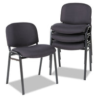 Alera Continental Series Stacking Chairs, Black Seat-black Back, Black Base, 4-carton