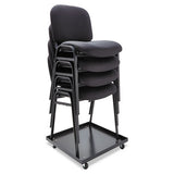 Stacking Chair Dolly, 22.44w X 22.44d X 3.93h, Black