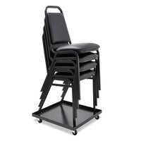 Stacking Chair Dolly, 22.44w X 22.44d X 3.93h, Black