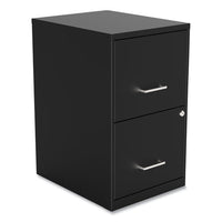 Soho Vertical File Cabinet, 2 Drawers: File-file, Letter, Black, 14" X 18" X 24.1"