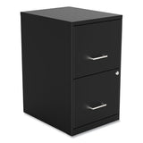 Soho Vertical File Cabinet, 2 Drawers: File-file, Letter, Black, 14" X 18" X 24.1"
