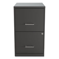 Soho Vertical File Cabinet, 2 Drawers: File-file, Letter, Charcoal, 14" X 18" X 24.1"