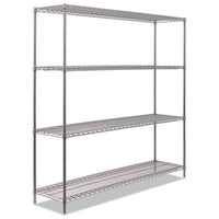 Ba Plus Wire Shelving Kit, 4 Shelves, 72" X 18" X 72", Black Anthracite Plus