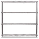 Ba Plus Wire Shelving Kit, 4 Shelves, 72" X 18" X 72", Black Anthracite Plus