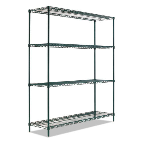 Ba Plus Wire Shelving Kit, 4 Shelves, 72" X 24" X 72", Black Anthracite Plus
