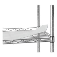 3-shelf Wire Cart With Liners, 24w X 16d X 39h, Silver, 500-lb Capacity