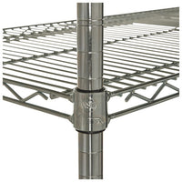 Nsf Certified Industrial 4-shelf Wire Shelving Kit, 36w X 24d X 72h, Silver