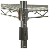 Nsf Certified Industrial 4-shelf Wire Shelving Kit, 36w X 24d X 72h, Silver